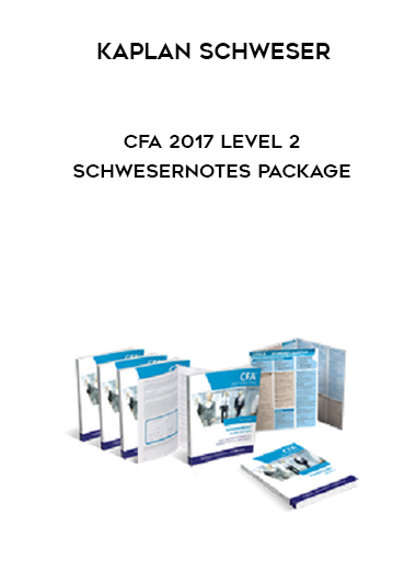 Kaplan Schweser – CFA 2017 Level 2 SchweserNotes Package digital download