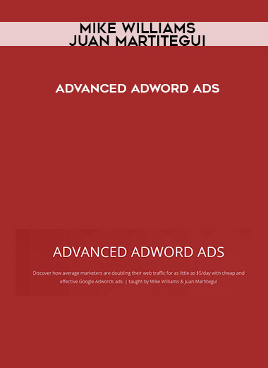Mike Williams & Juan Martitegui – Advanced Adword Ads digital download
